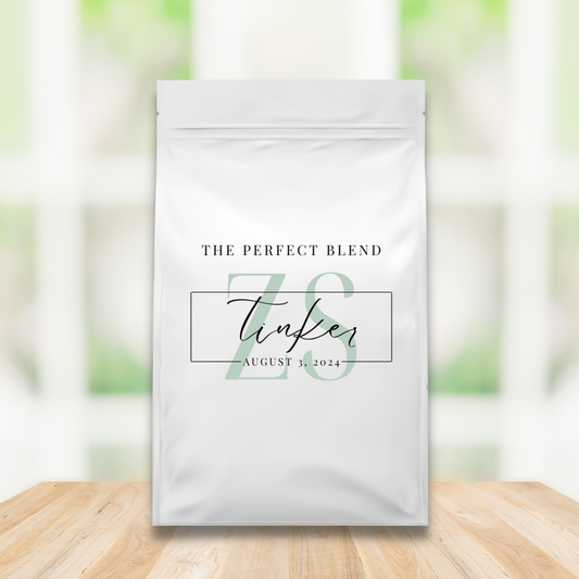 Custom Coffee Bag Wedding Favor SAGE GREEN INTIALS | Personalized Coffee Bag | Unique Wedding Shower Favor | Tea Coffee Favor | Baby Shower Favor | Minimalist