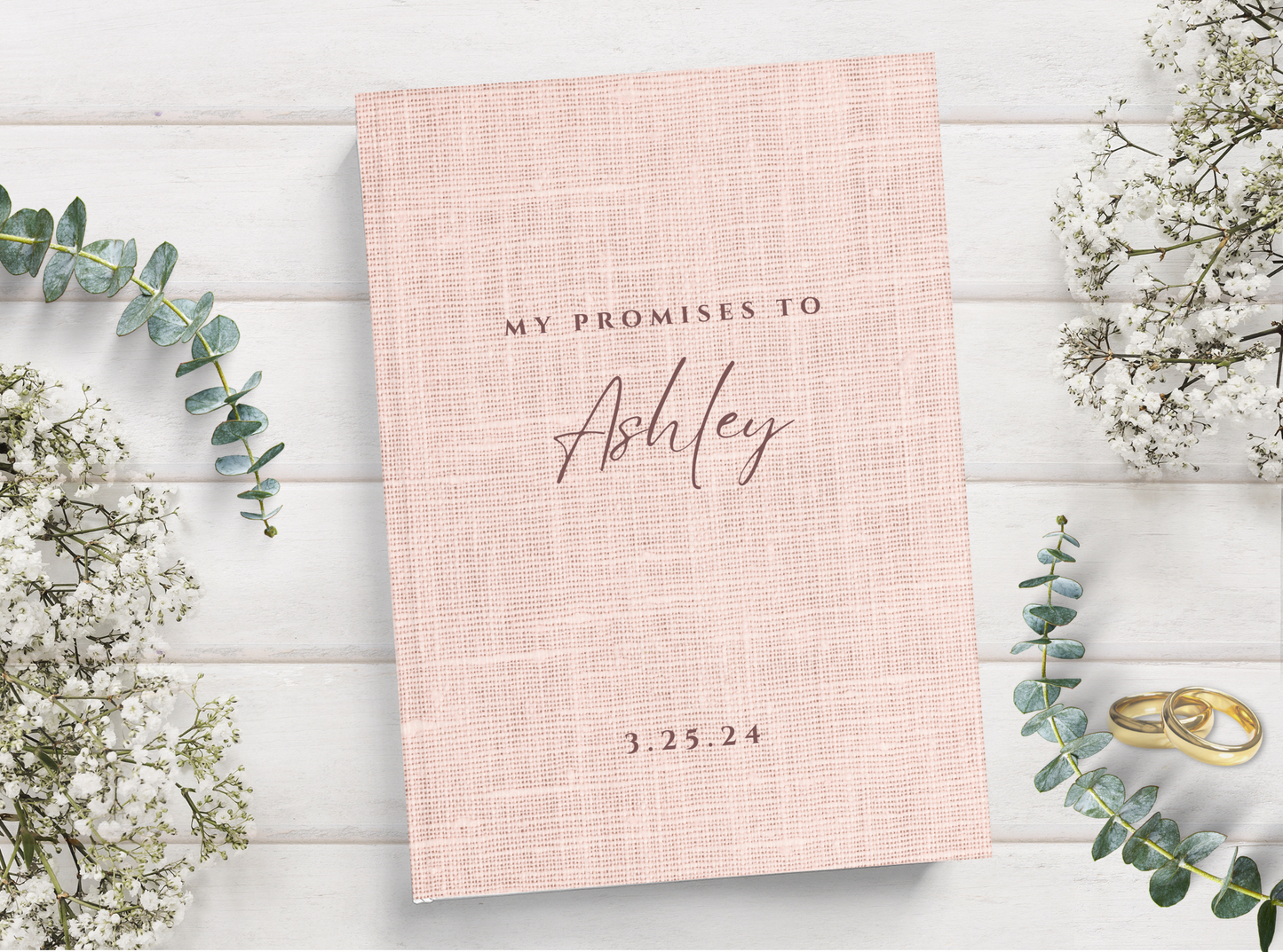 Wedding Vow Book of Promises Hard Cover Wedding Ceremony Vow Booklets, Speech Notes, Wedding Gift, Couple Engagement Gift, Bride Groom Gift