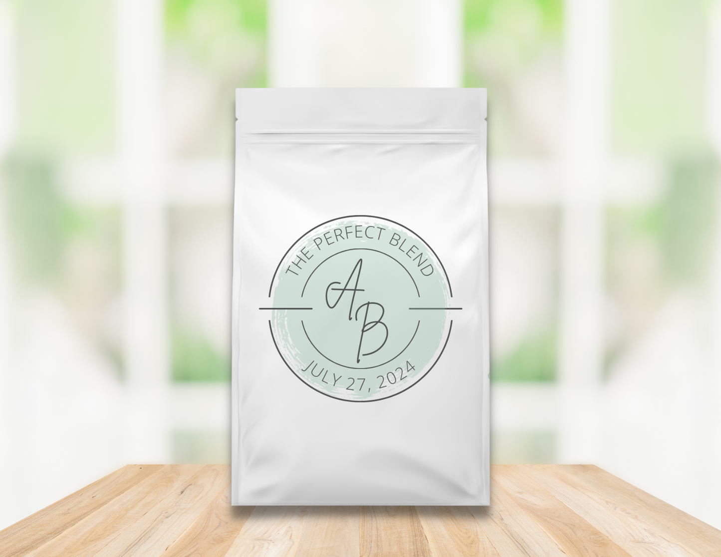 Custom Coffee Bag Wedding Favor LEAVES | Personalized Coffee Bag | Unique Wedding Shower Favor | Tea Coffee Favor | Baby Shower Favor | Minimalist