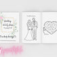 PRINTABLE Kids Wedding Activity Book | Childrens Coloring Book | Toddler Busy Book | Wedding Busy Book Kids Adults | Wedding Favor |
