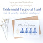 Will You Be My Bridesmaid / Maid of Honor? Custom Bridesmaid Proposal Card (Set of 4)